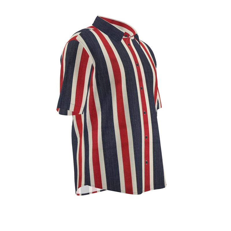Men’s Short Sleeve Shirt – “Code Stripes” Artwork
