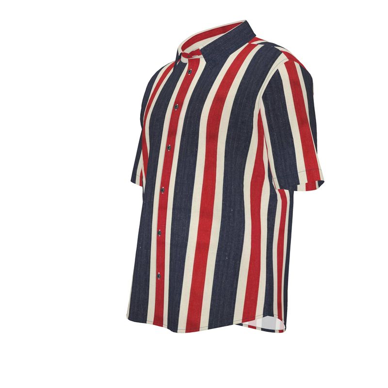Men’s Short Sleeve Shirt – “Code Stripes” Artwork
