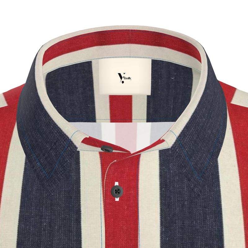 Men’s Short Sleeve Shirt – “Code Stripes” Artwork