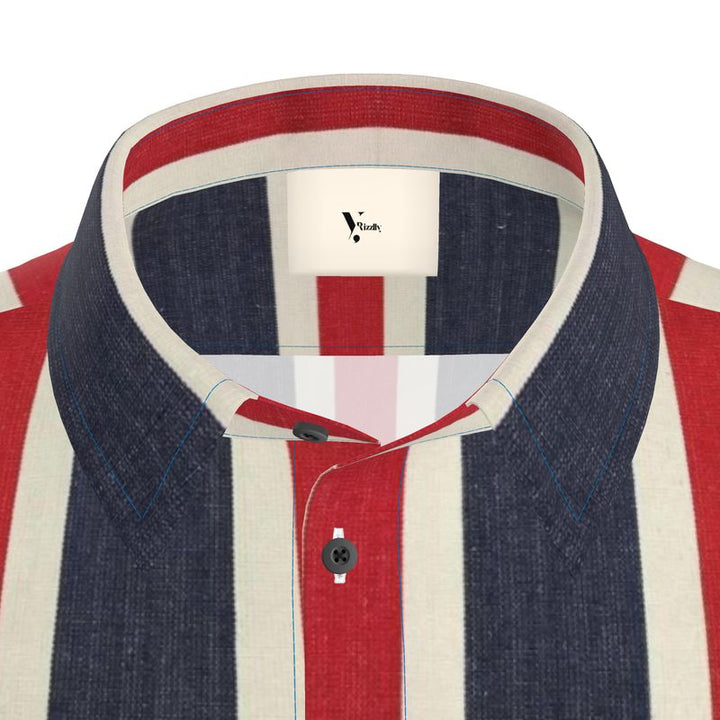 Men’s Short Sleeve Shirt – “Code Stripes” Artwork