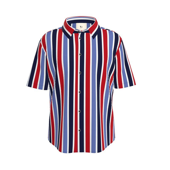 Men’s Short Sleeve Shirt – “Signal Lines” Artwork