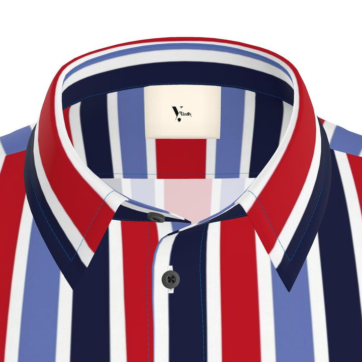Men’s Short Sleeve Shirt – “Signal Lines” Artwork