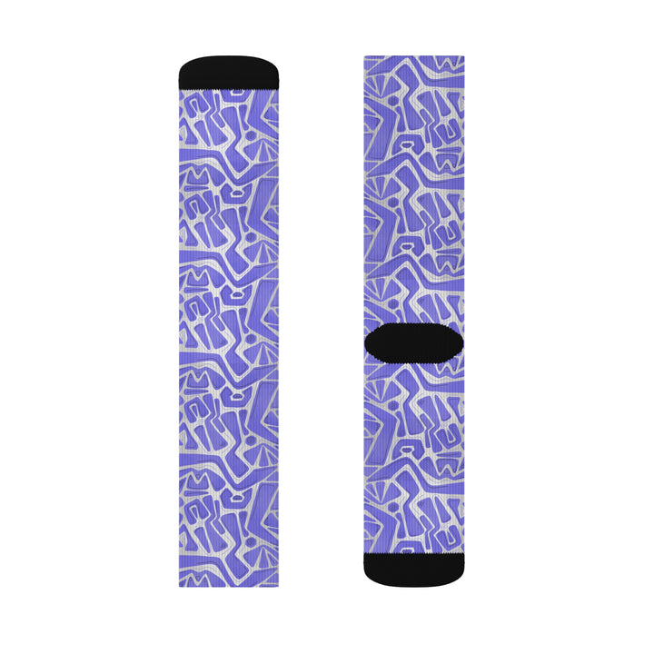 Stylish Purple Graphic Socks | Trendy Design for Everyday Comfort - Rizzlly