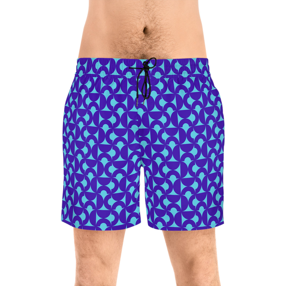 Vibrant Geometric Men's Swim Shorts