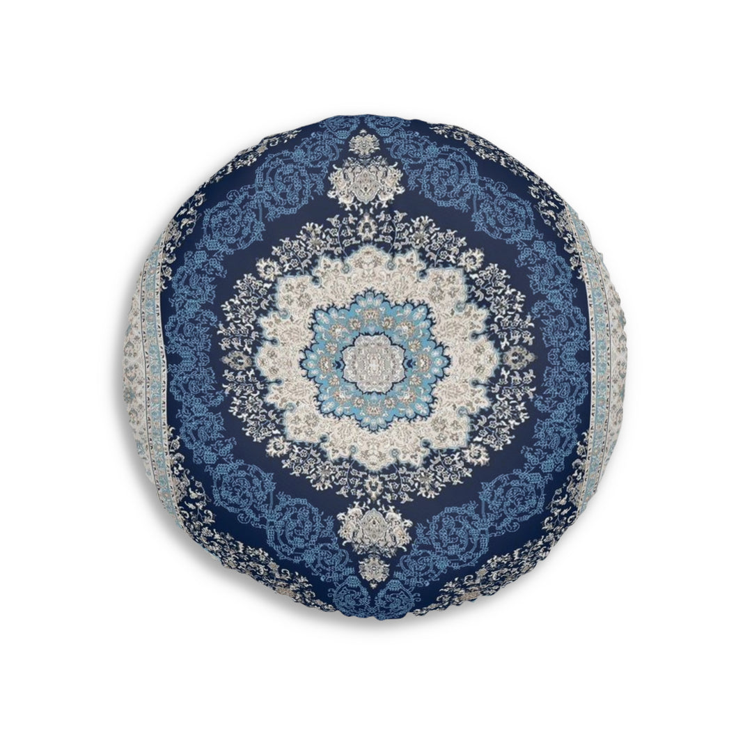 Boho Blue Tufted Floor Pillow