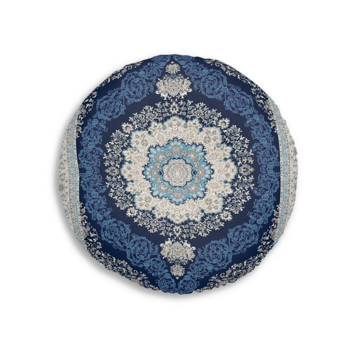 Boho Blue Tufted Floor Pillow