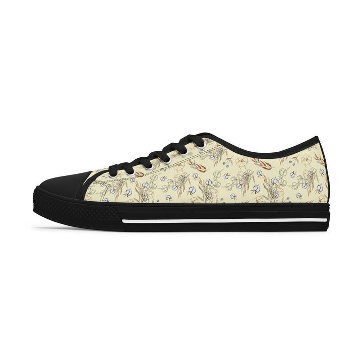 Rizzlly Low Top Sneakers - Beige Floral - Rizzlly