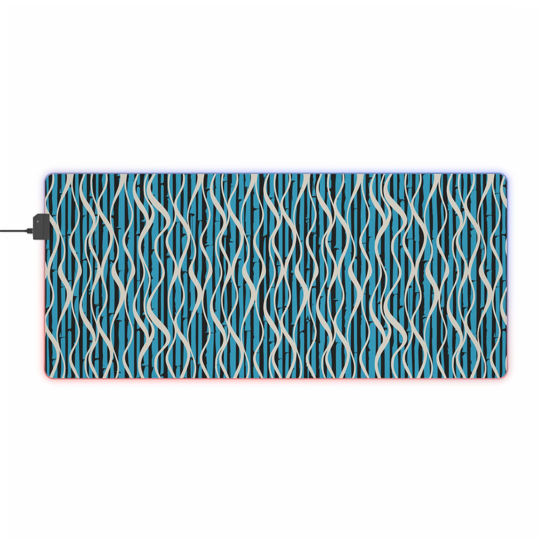 LED Gaming Mouse Pad with Dynamic Wave Design