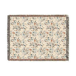 Bohemian Floral Woven Blanket – Cozy Home Décor for All Occasions