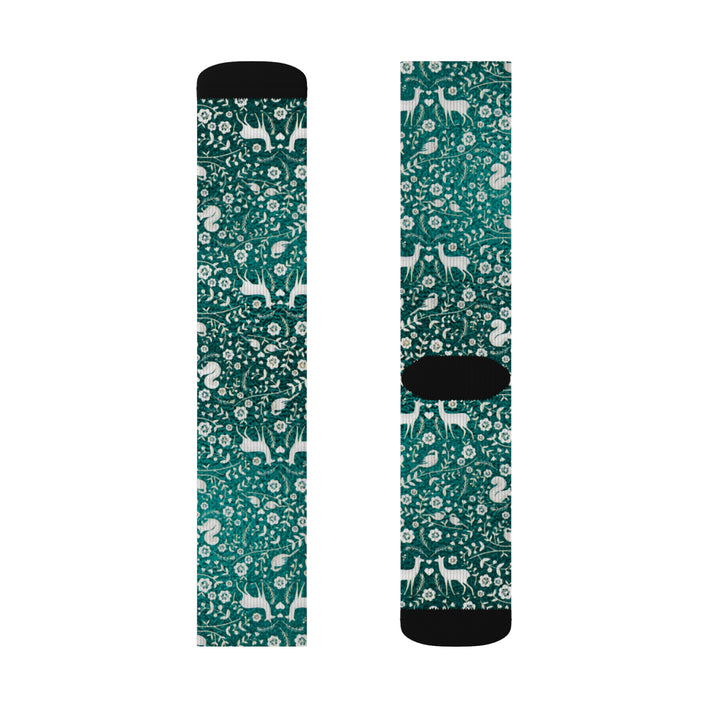 Whimsical Floral Sublimation Socks