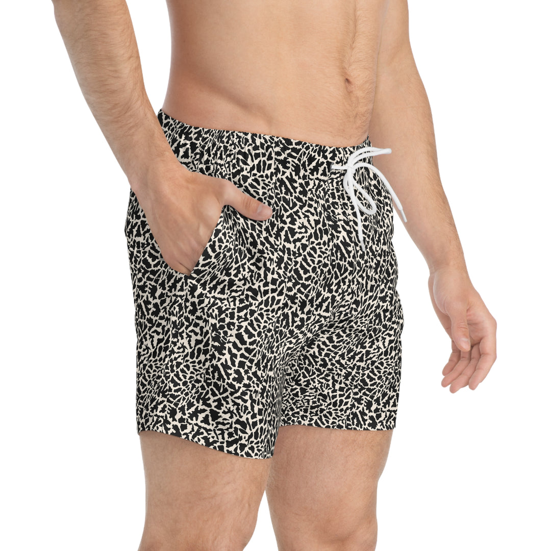 Black & Cream  Swim Trunks - Rizzlly