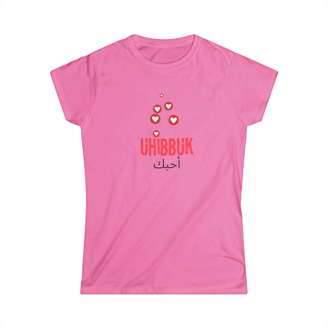 'Uhibbuk' Women's Love Tee - Softstyle Shirt for Heartfelt Moments - Rizzlly