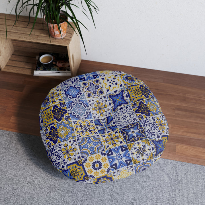 Porto Tufted Floor Pillow, Round
