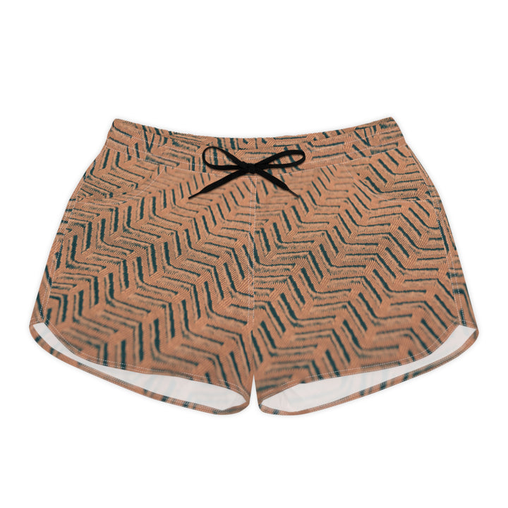 Elegant Herringbone Casual Shorts
