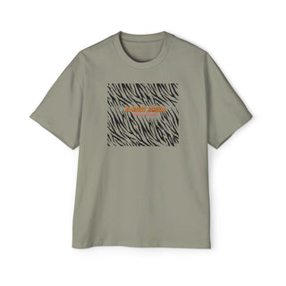 Trendy Oversized Zebra Print Tee for Men - Casual Streetwear