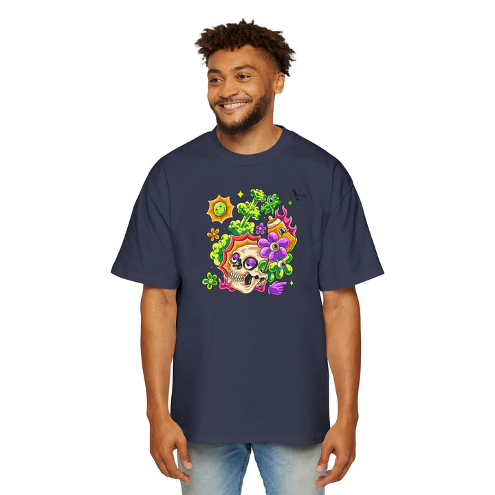 Skull & Floral Oversized Tee