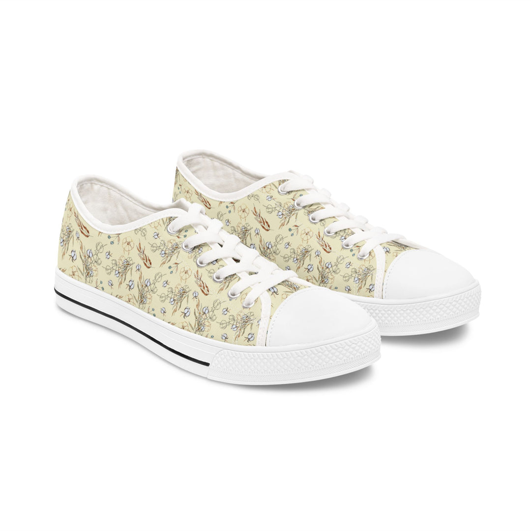 Rizzlly Low Top Sneakers - Beige Floral - Rizzlly