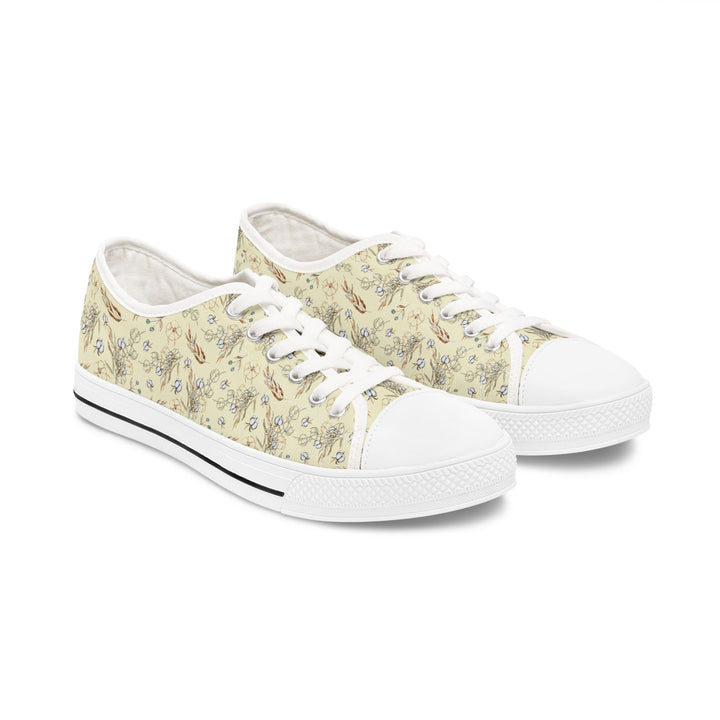 Rizzlly Low Top Sneakers - Beige Floral - Rizzlly