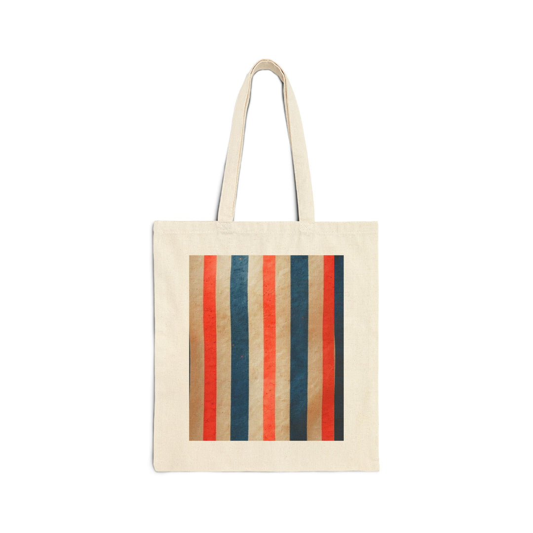Tricolor Cotton Canvas Tote Bag