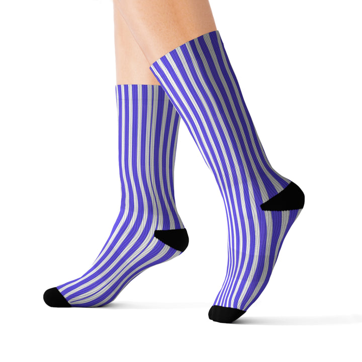 Funky Purple Striped Socks