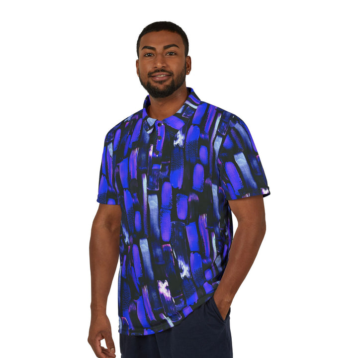 Vibrant Abstract Print Unisex Polo Shirt - Stylish Summer Casual Wear
