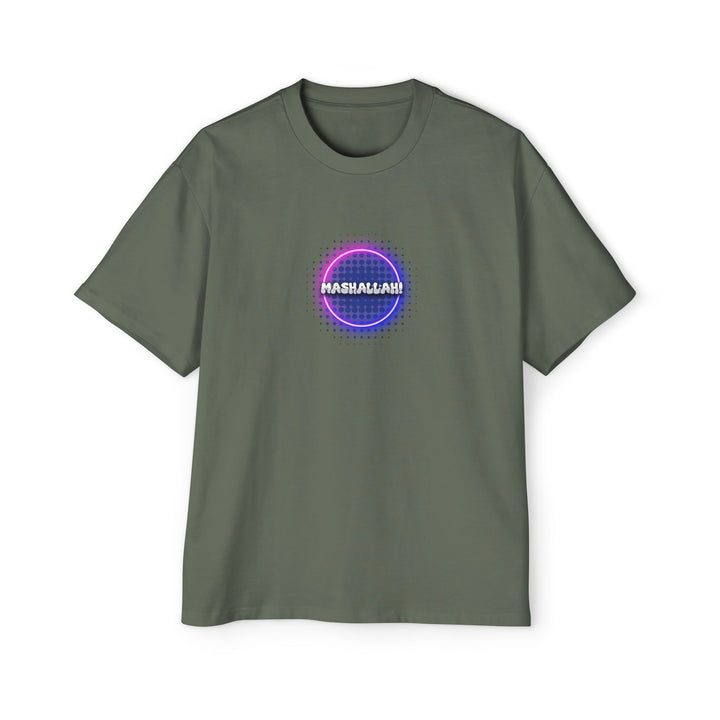 Graphic Oversized Tee - 'Mashallah' Design for Casual Style - Rizzlly