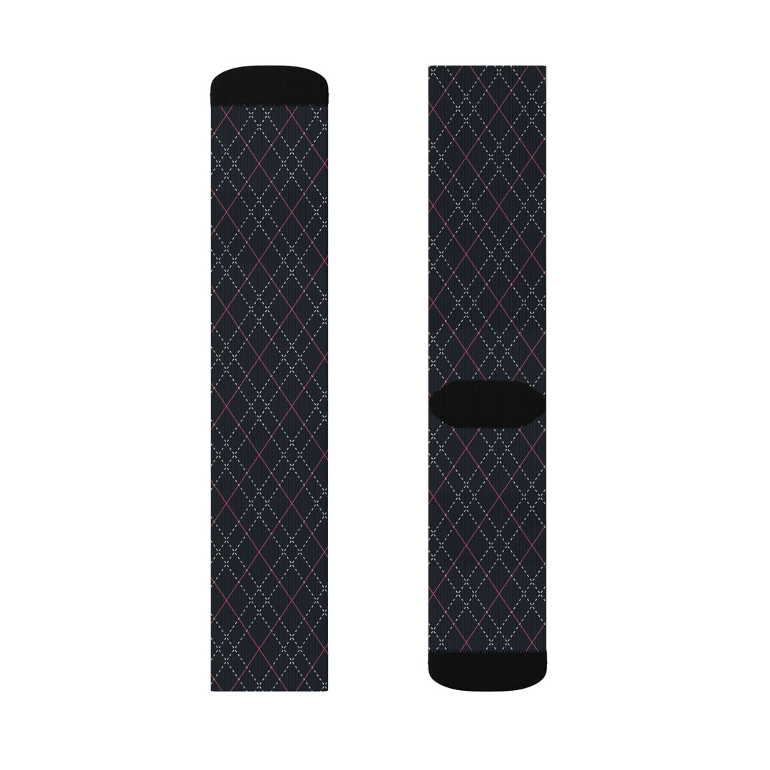 Charcoal Grey Tartan Socks