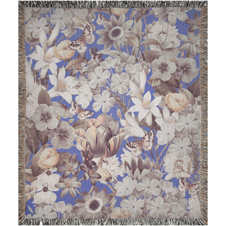 Blue Garden Woven Blanket - Rizzlly