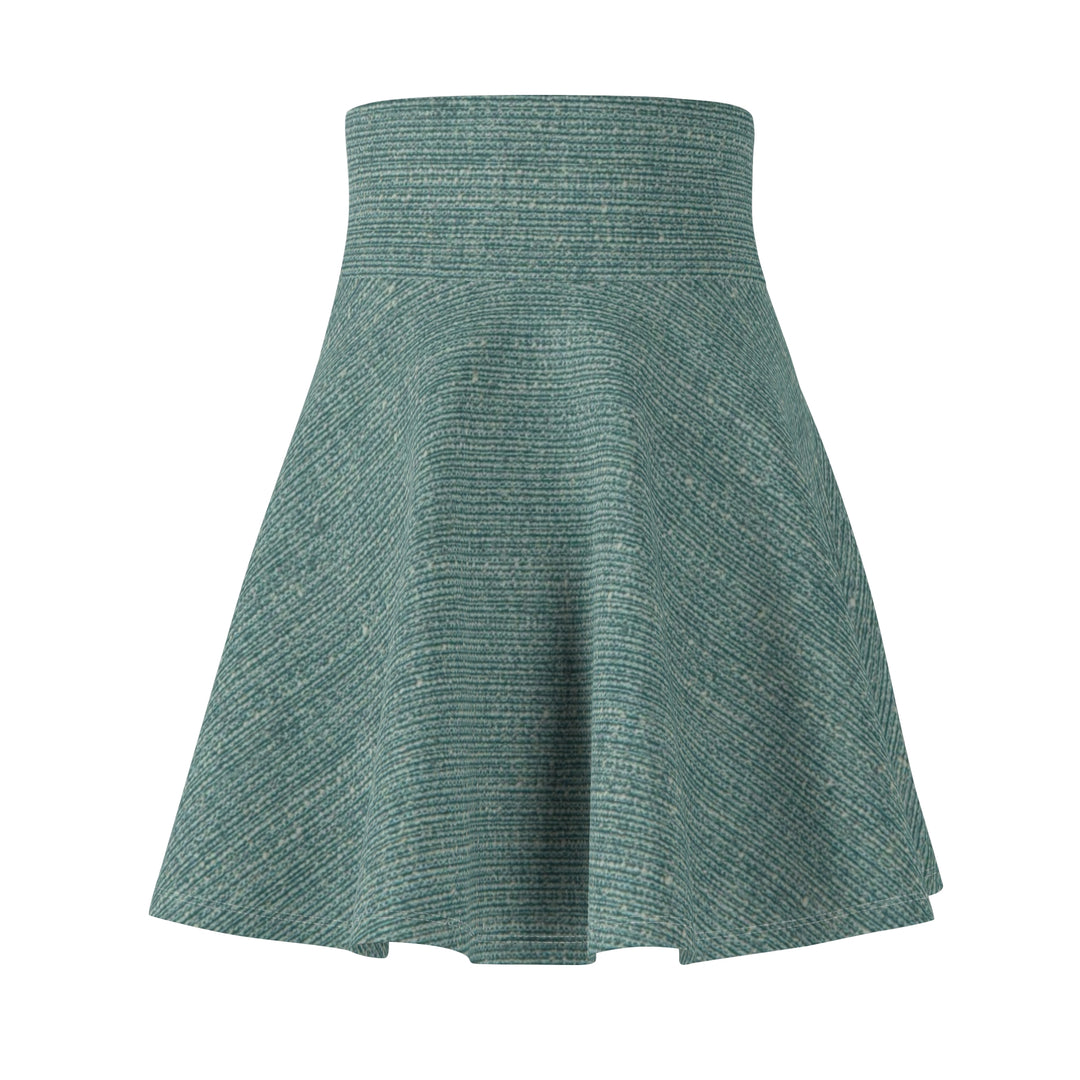 Teal Texture Skater Skirt