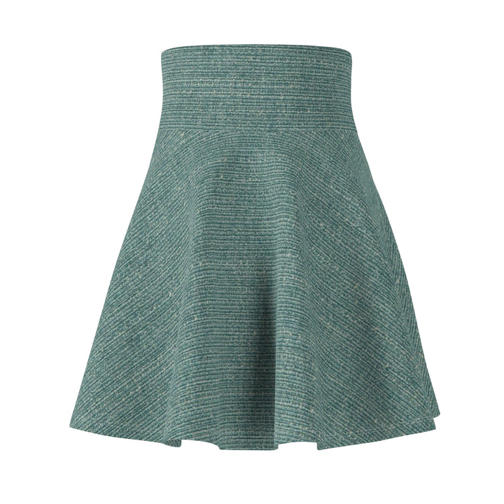 Teal Texture Skater Skirt
