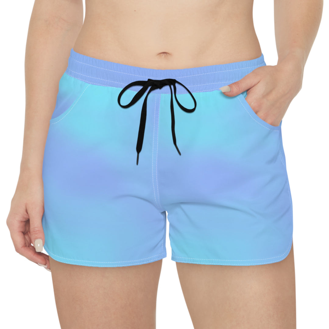 Gradient Blue Casual Shorts
