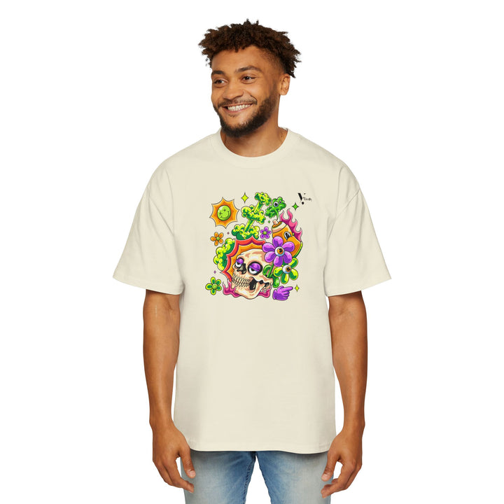 Skull & Floral Oversized Tee