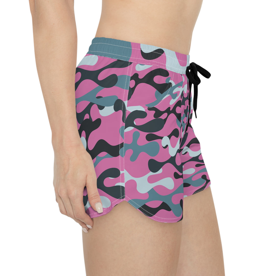 Grey Pink Camo Casual Shorts