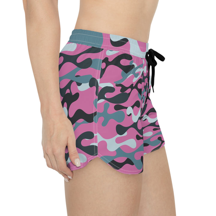 Grey Pink Camo Casual Shorts