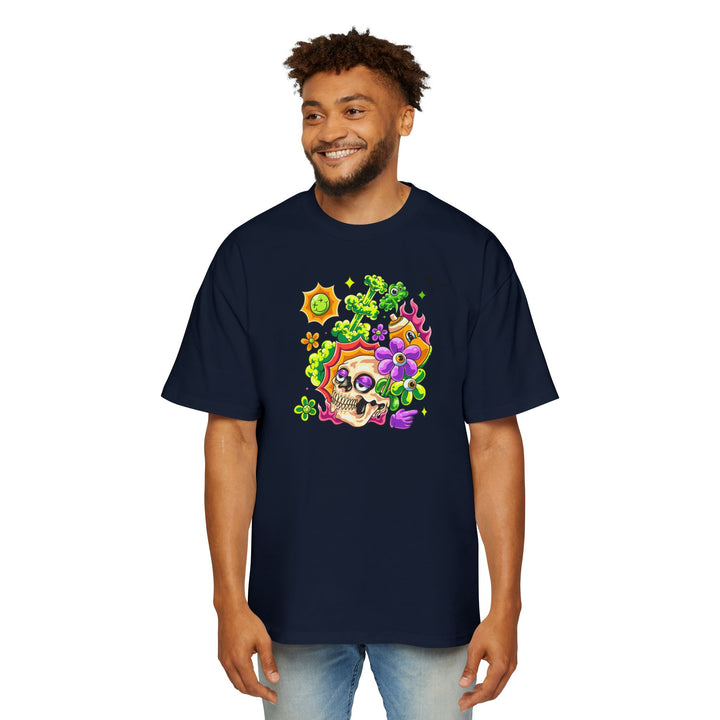 Skull & Floral Oversized Tee