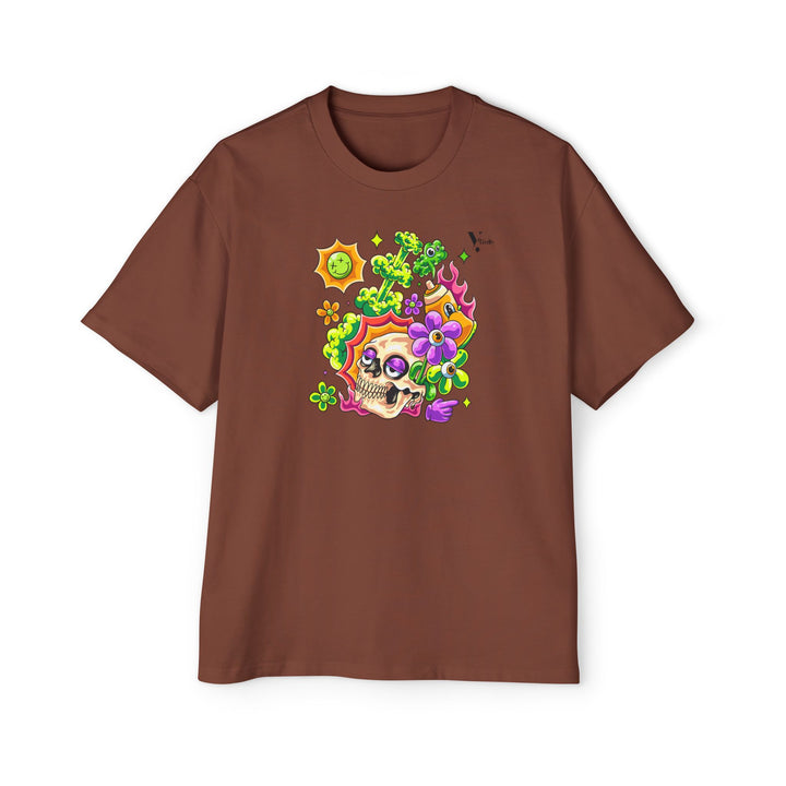 Skull & Floral Oversized Tee