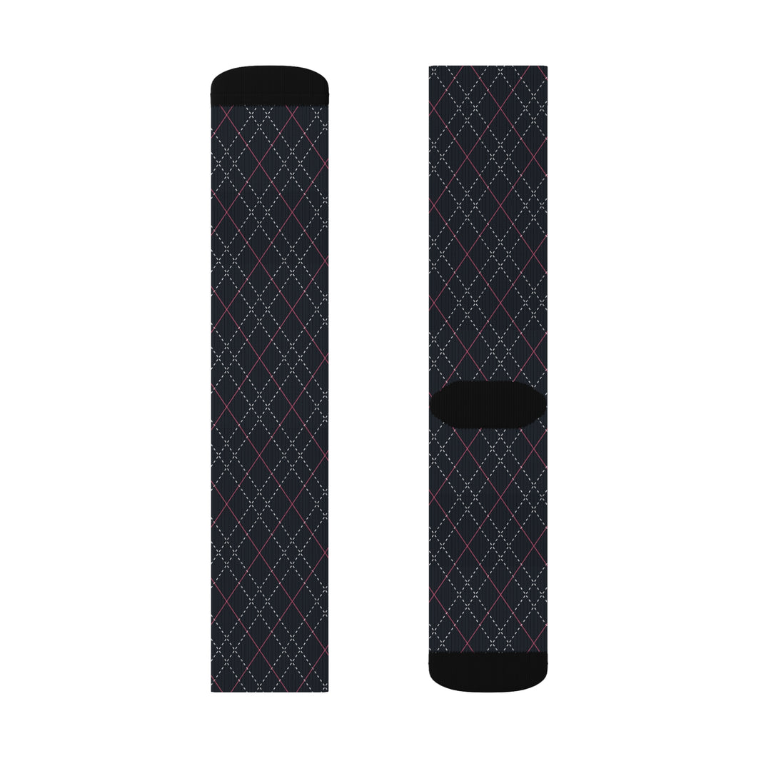 Charcoal Grey Tartan Socks