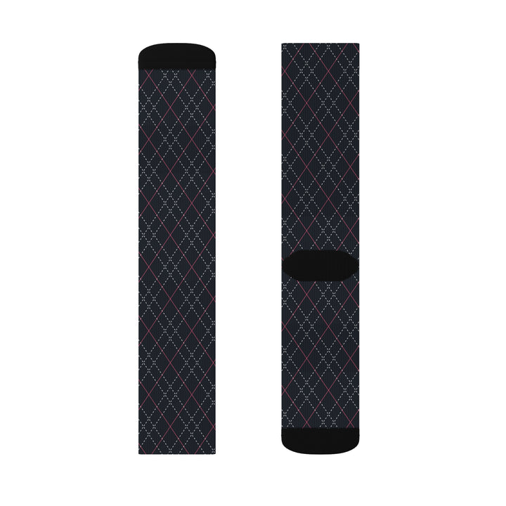 Charcoal Grey Tartan Socks