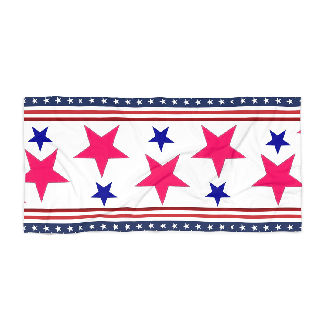 Patriotic Star Beach Towel