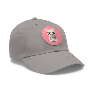 Dad Hat - Teddy Bear Leather Patch Embroidered Cap