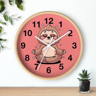 Cute Sloth Meditative Wall Clock – Relaxing Home Décor for Animal Lovers