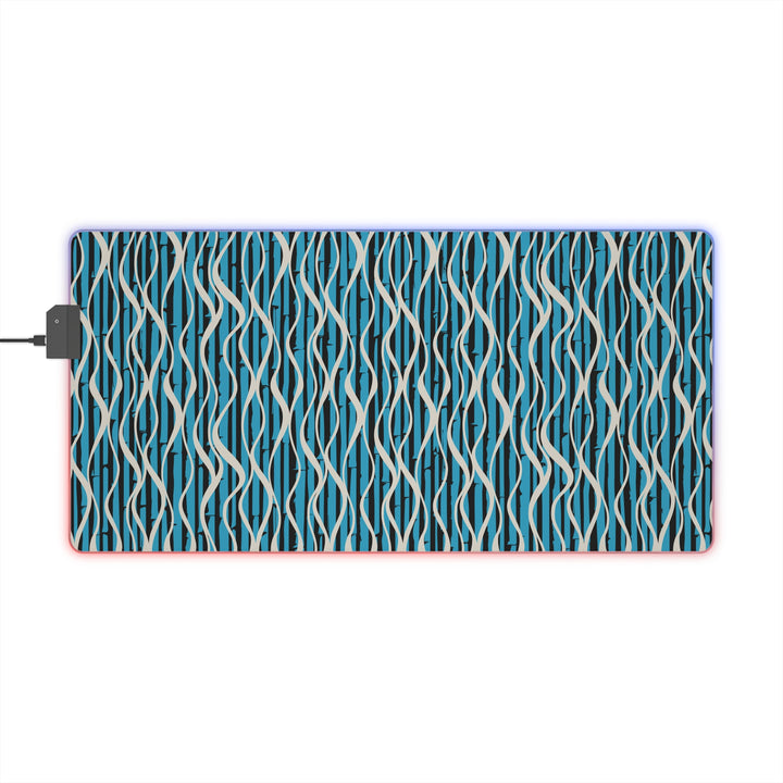 LED Gaming Mouse Pad with Dynamic Wave Design