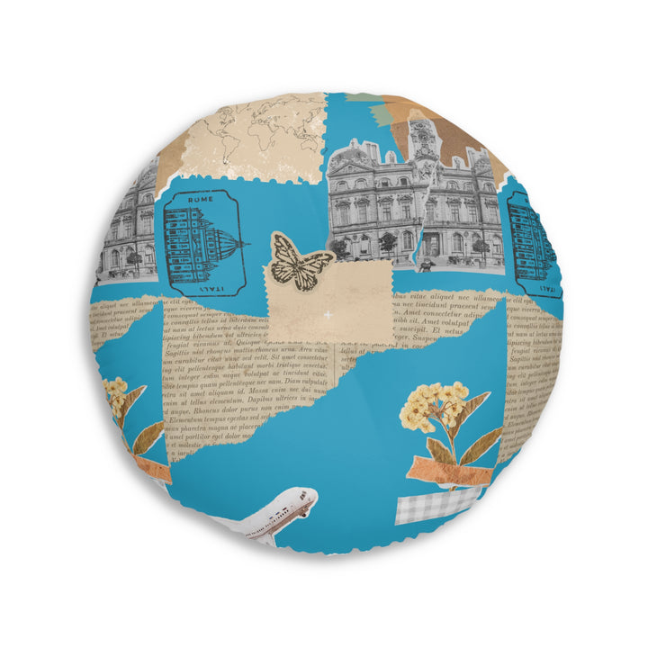 France Tufted Floor Pillow, Round