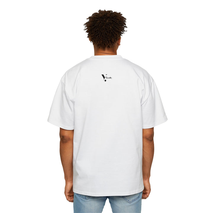 Men's Heavy Oversized Tee - Skull & Floral Design T-Shirt - Rizzlly