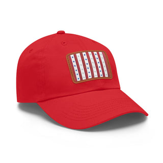 Patriotic Dad Hat with Leather Patch – Perfect for Celebrations and Everyday Style