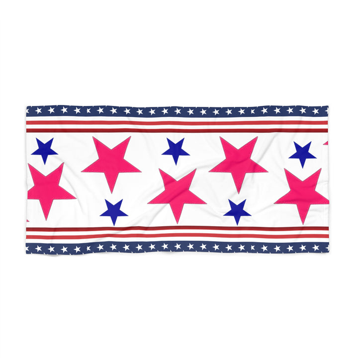 Patriotic Star Beach Towel