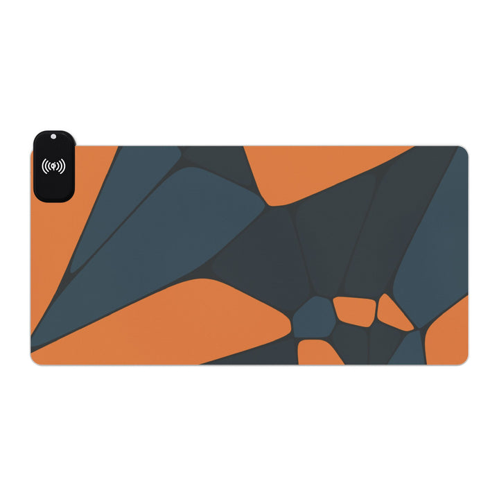 LED Voronoi Gaming Mouse Pad, Wireless Charging