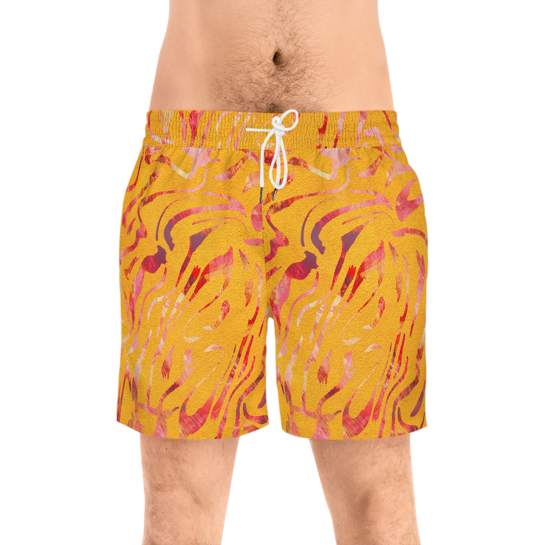 Vibrant Tropical Swim Shorts for Men - Perfect for Summer Adventures - Rizzlly