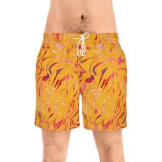 Vibrant Tropical Swim Shorts for Men - Perfect for Summer Adventures