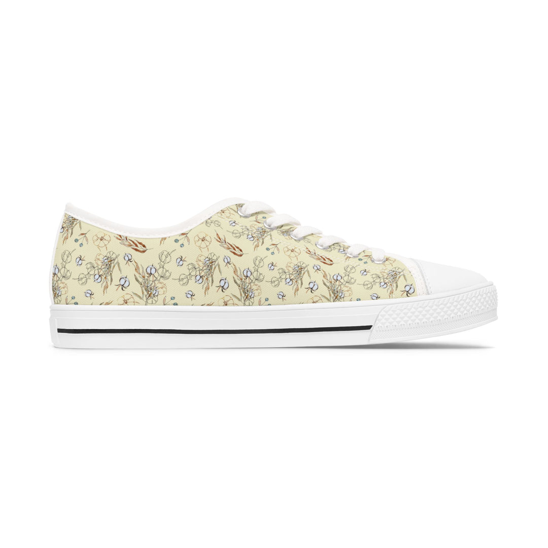 Rizzlly Low Top Sneakers - Beige Floral - Rizzlly